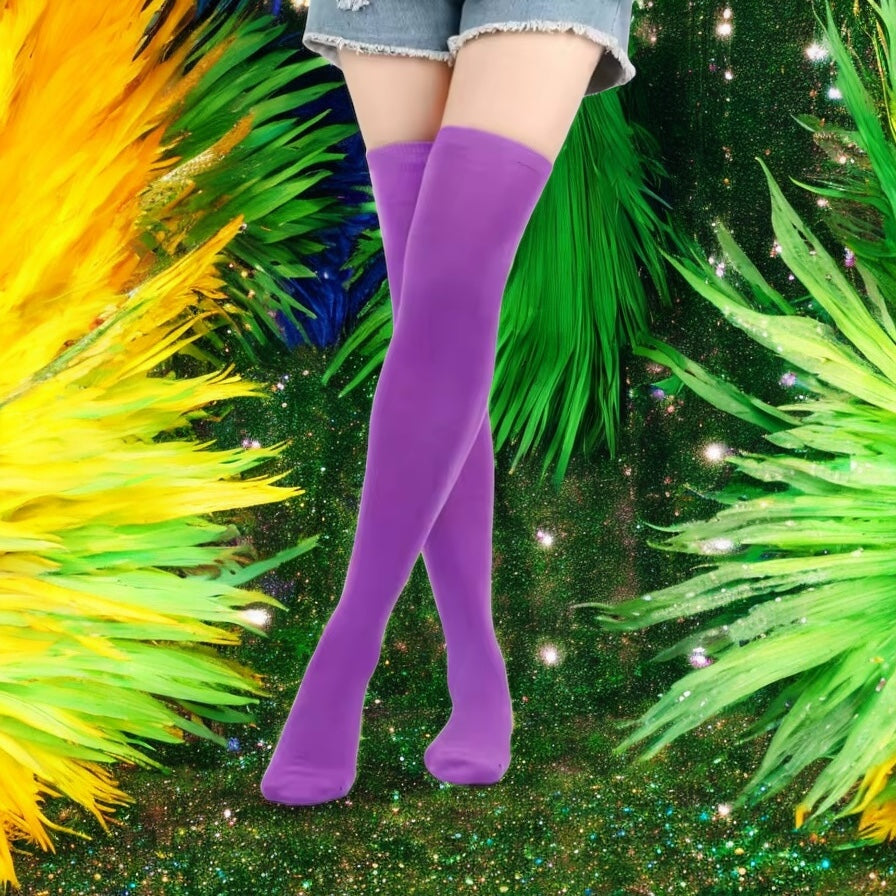 Thigh High Purple Stockings