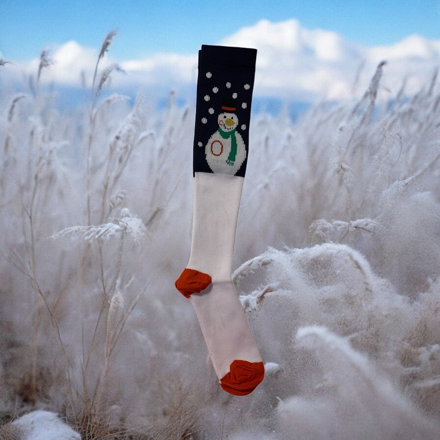 Christmas Light Below the Knee Closed Toe Compression Stockings, variety