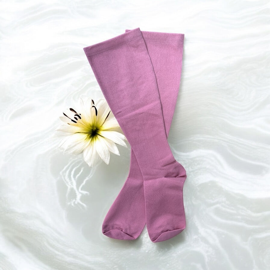 Pink Light Compression Bariatric Socks