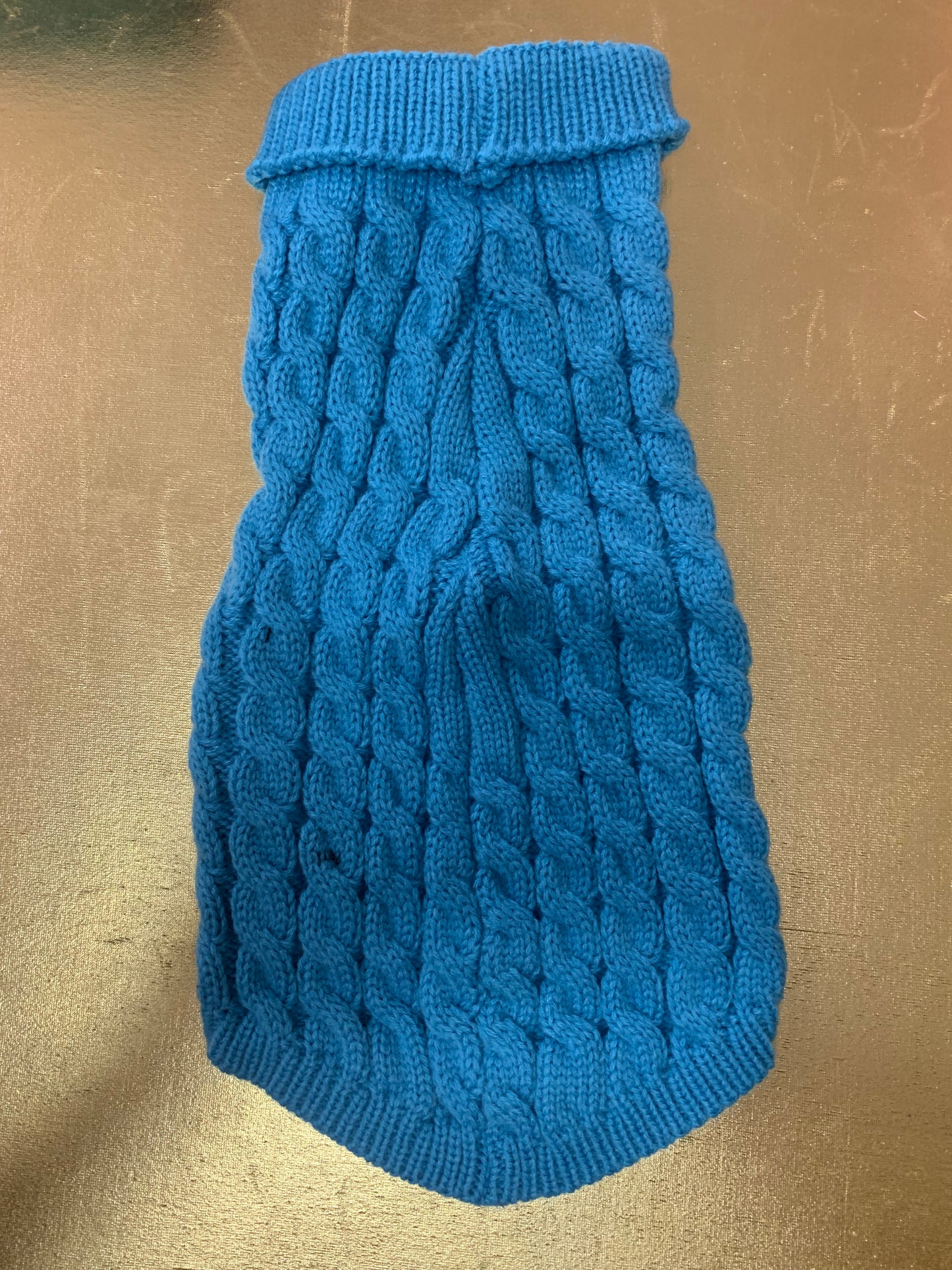 Knit Ribbed Pet Sweater with Hand Sewn Pearls