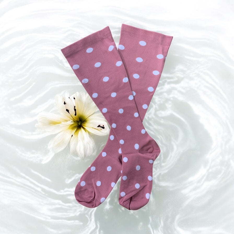 Pink Light Compression Bariatric Socks