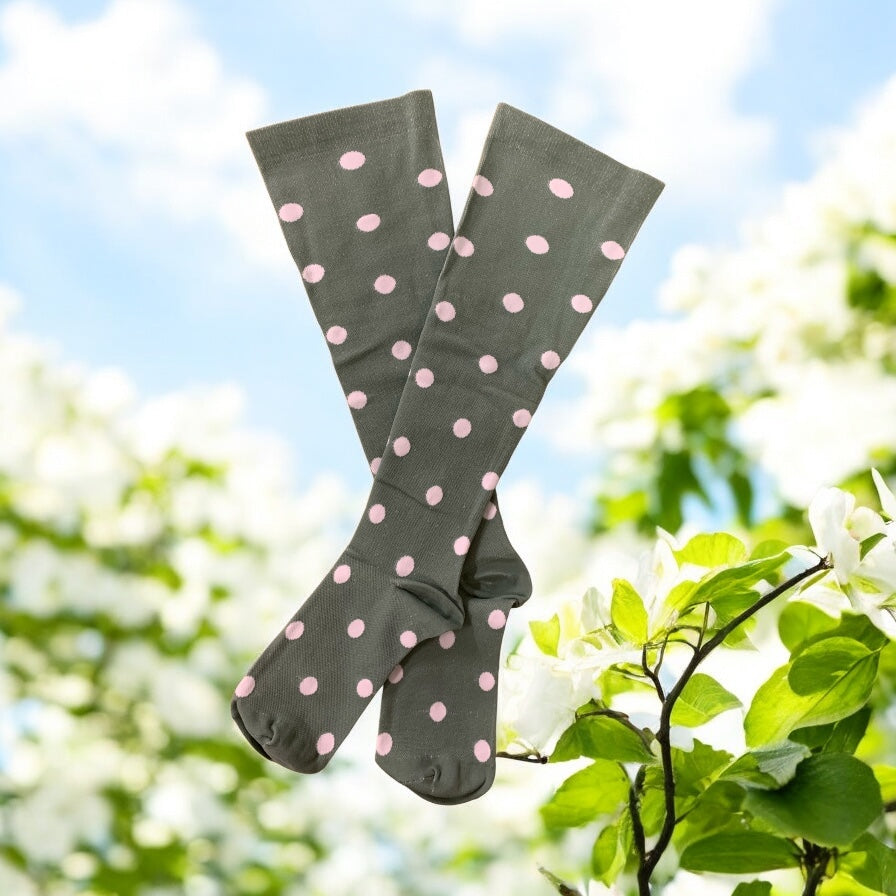 Bariatric Shades of Green Light Compression Socks