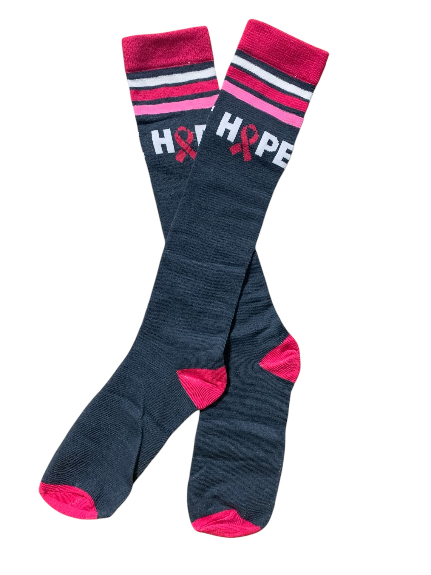 Breast Cancer Awareness Closed Toe Light Compression Stockings