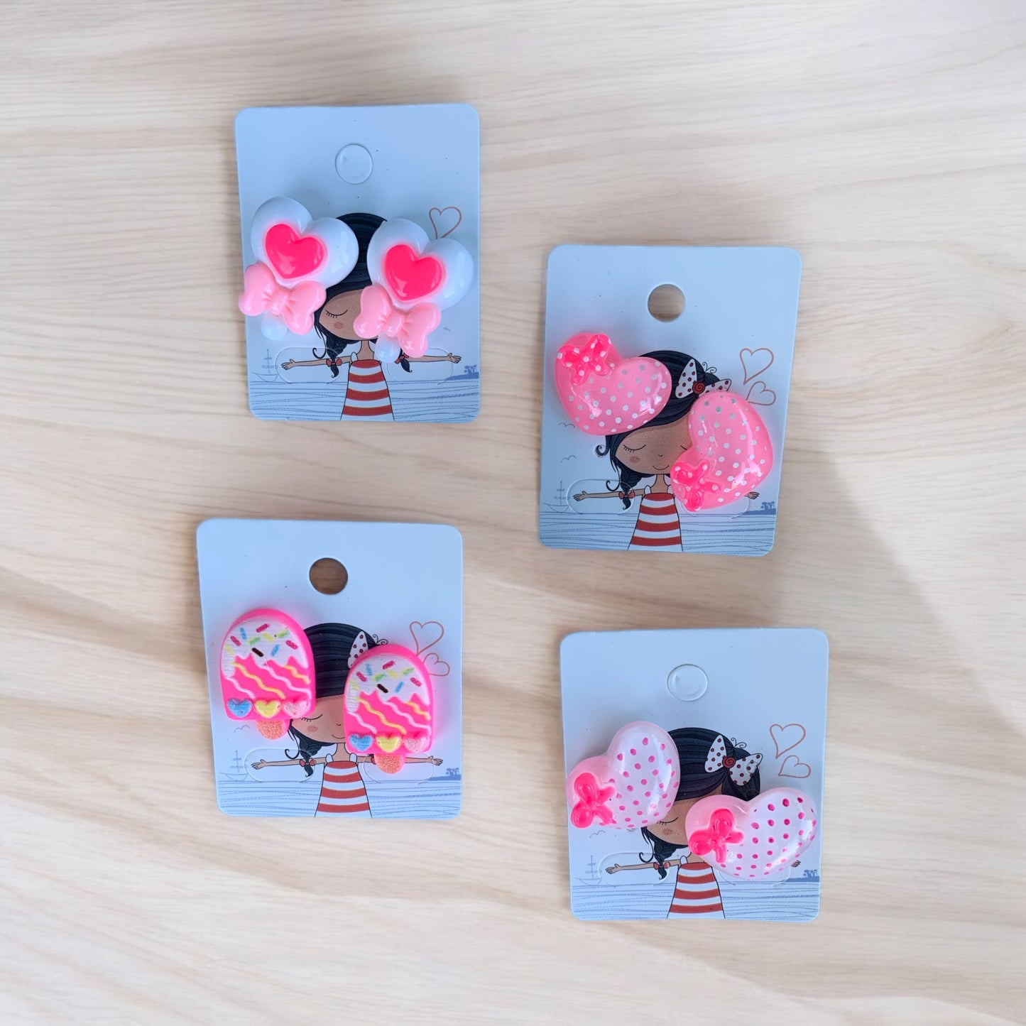 Resin Handmade Stainless Steel Earrings