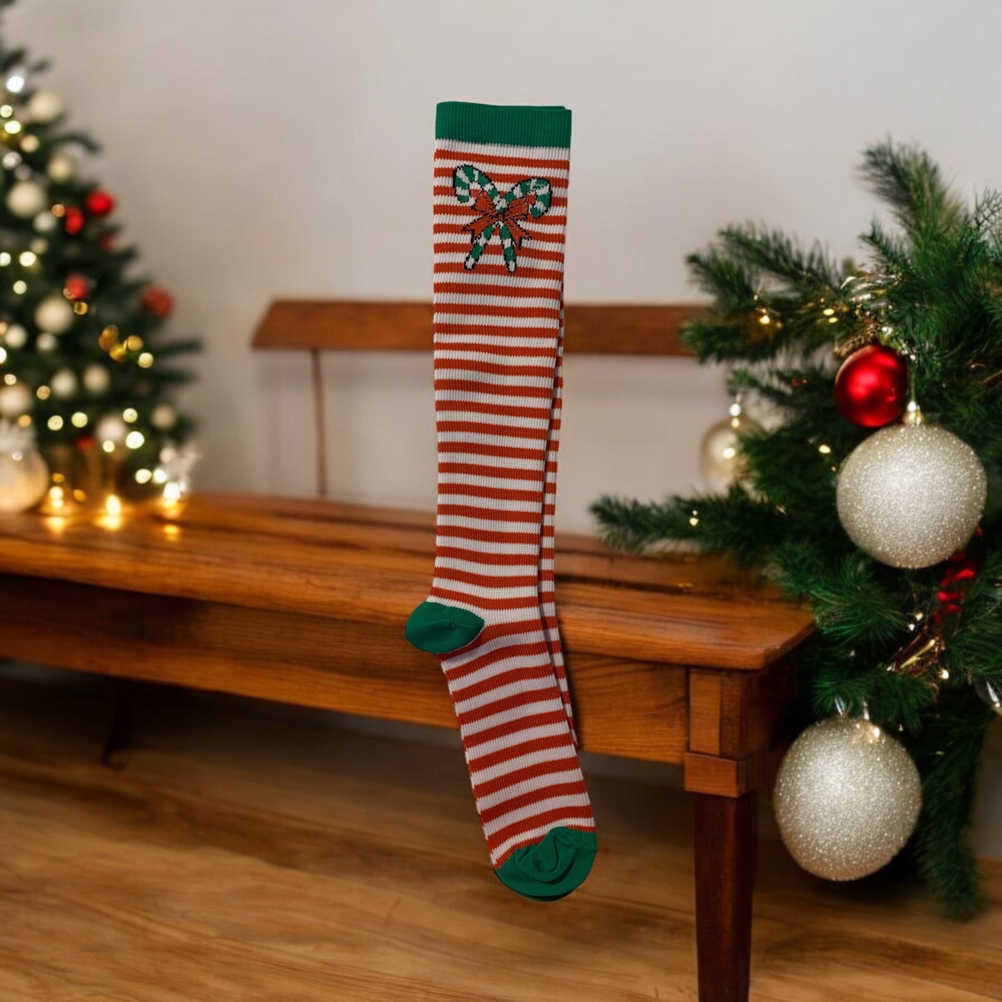 Christmas Light Below the Knee Closed Toe Compression Stockings, variety