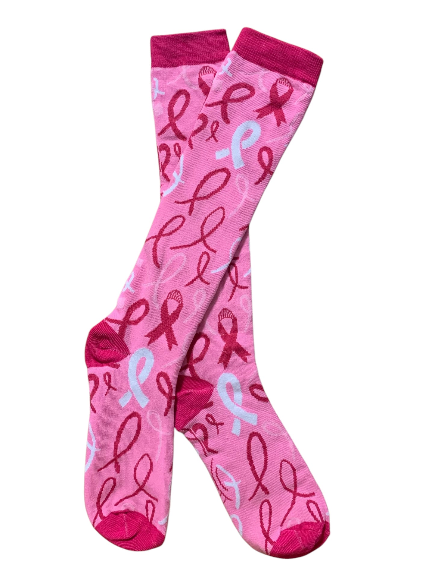 Breast Cancer Awareness Closed Toe Light Compression Stockings