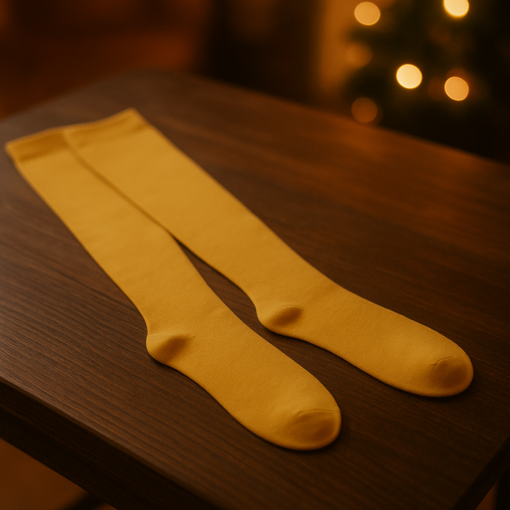 Yellow Thigh High Socks