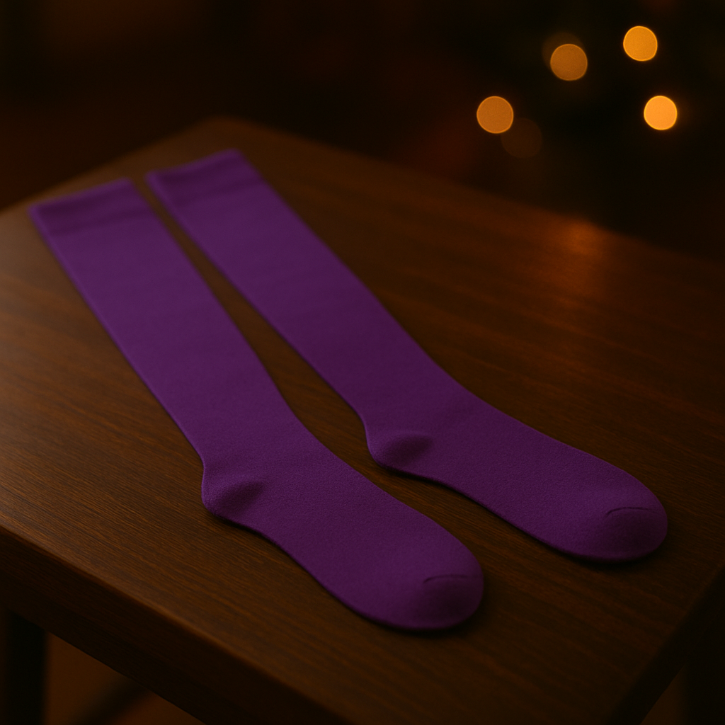 Purple Thigh High Socks