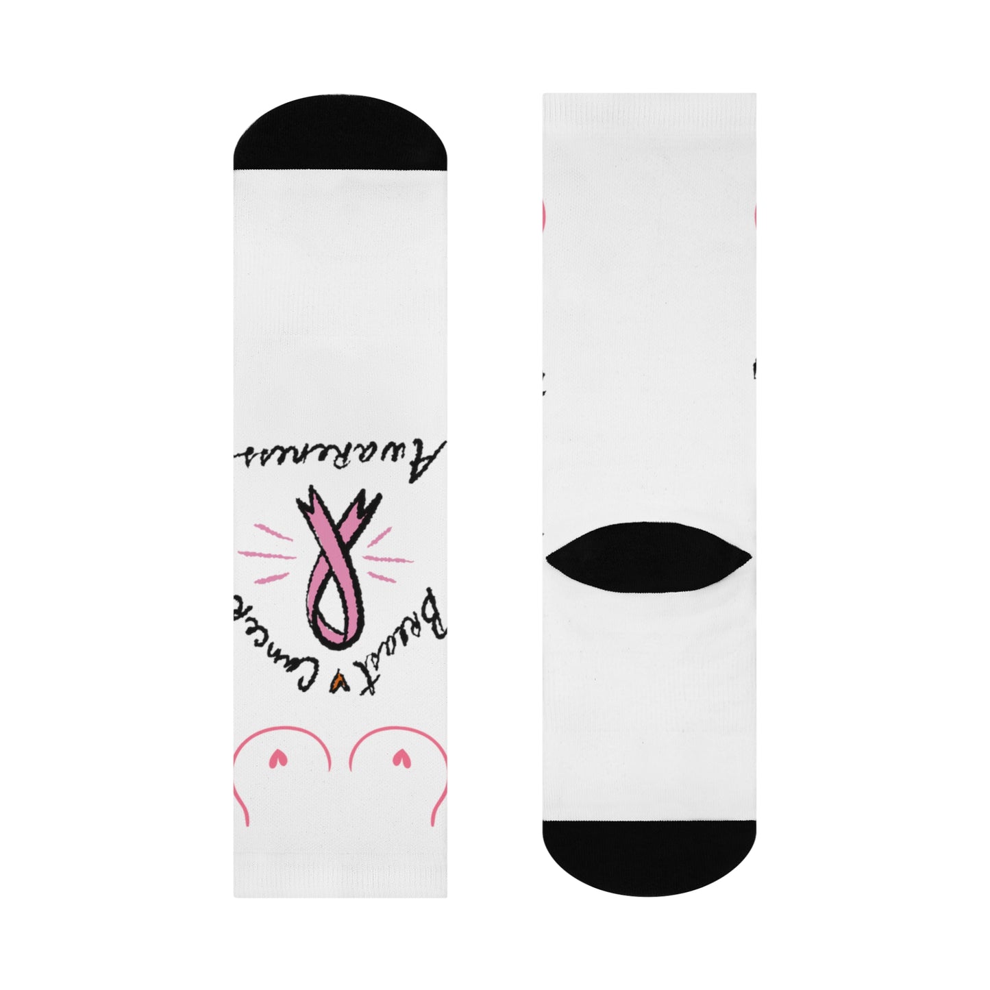 Breast Cancer Awareness Cushioned Crew Socks