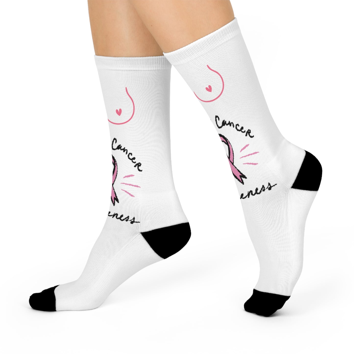 Breast Cancer Awareness Cushioned Crew Socks