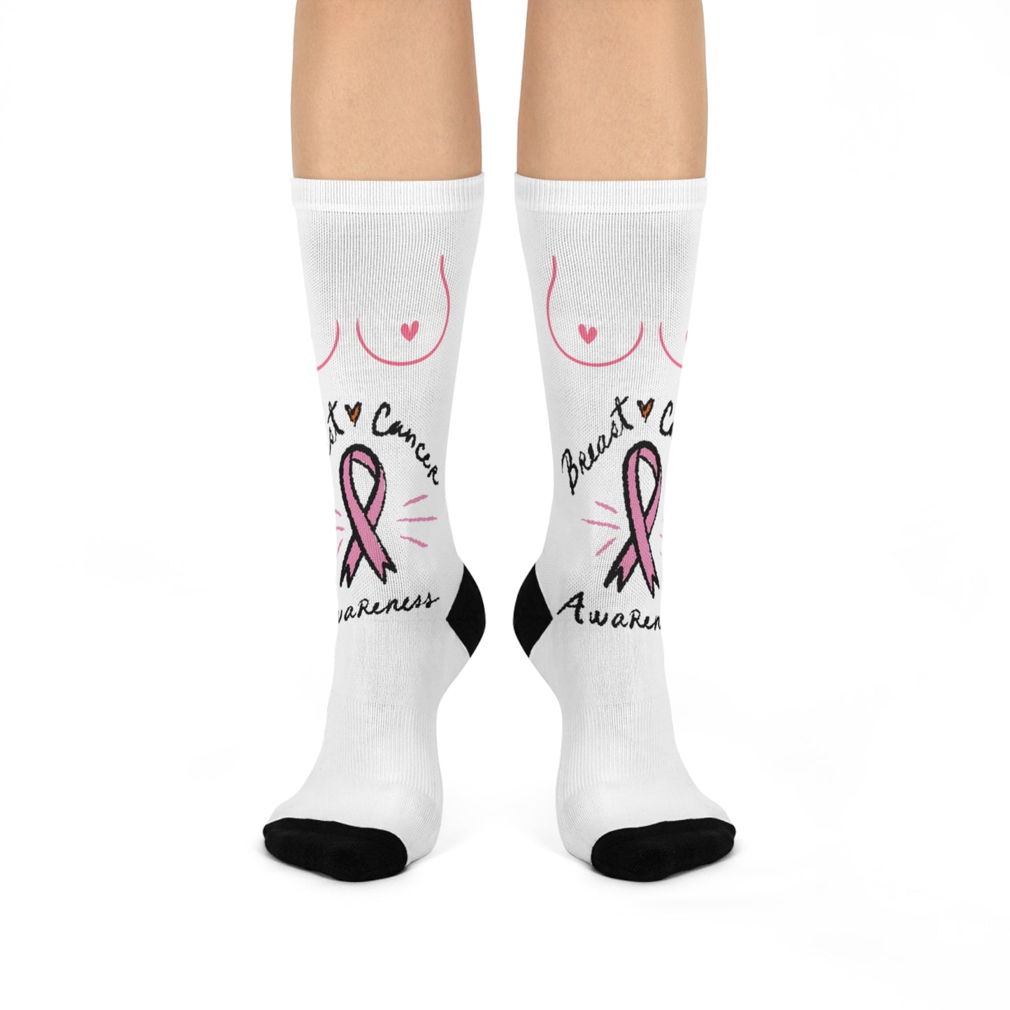 Breast Cancer Awareness Cushioned Crew Socks