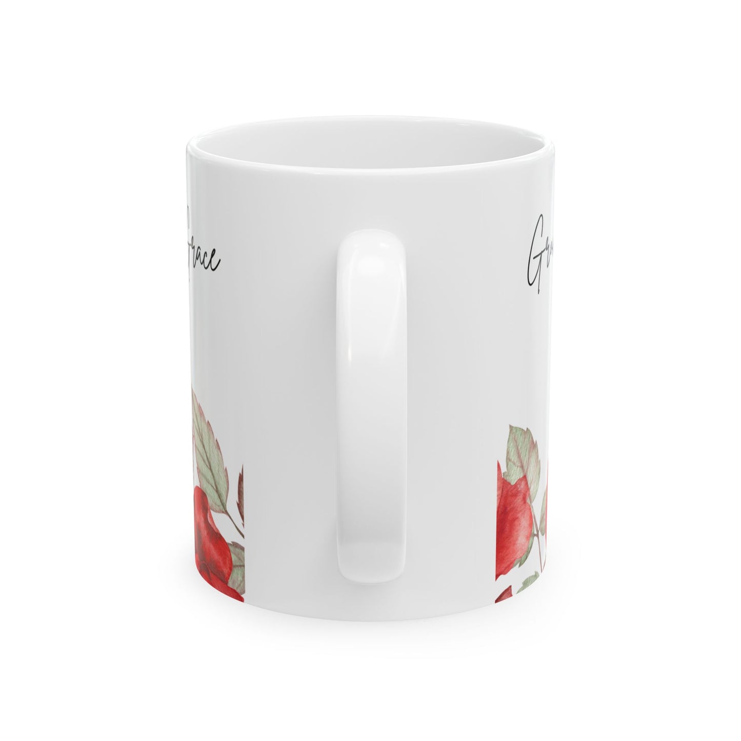 Grow in Grace Red Roses Ceramic Mug 11oz