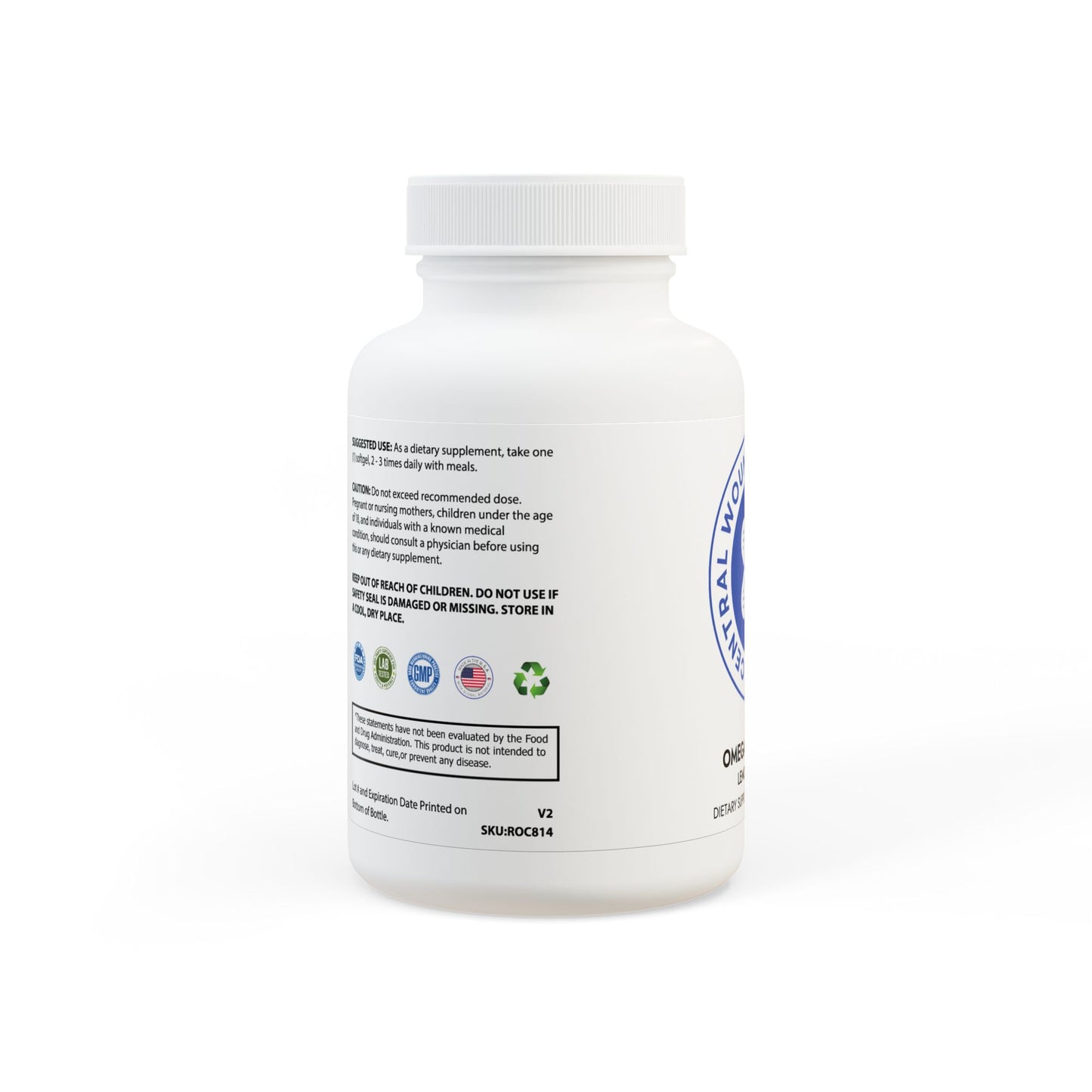 Wound Care Central Omega 3 Fish Oil Supplement (60 Softgels)