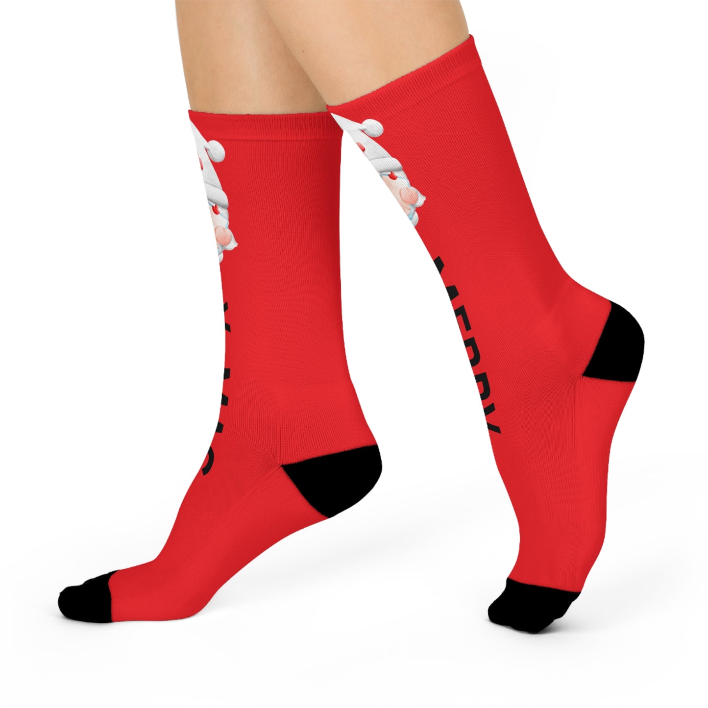 Christmas Nurse Elf Cushioned Crew Socks