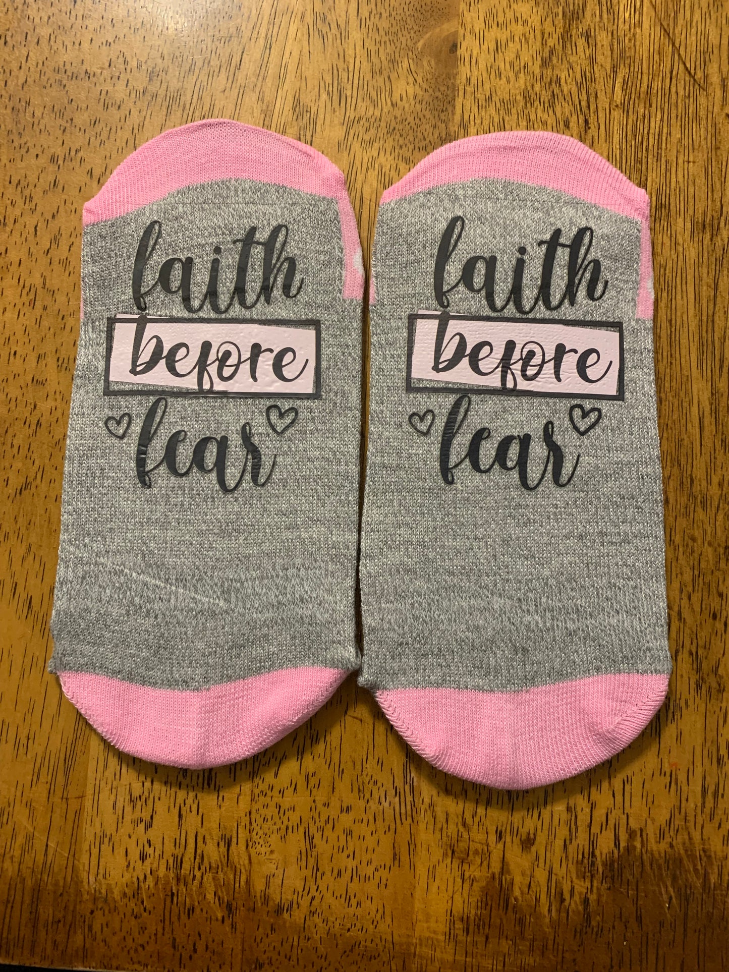 Faith Before Fear Ankle Socks