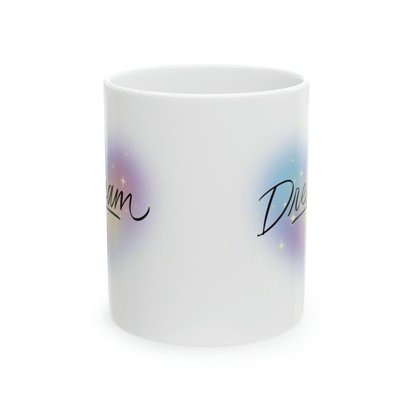 Dream Rainbow Heart Ceramic Mug, 11oz