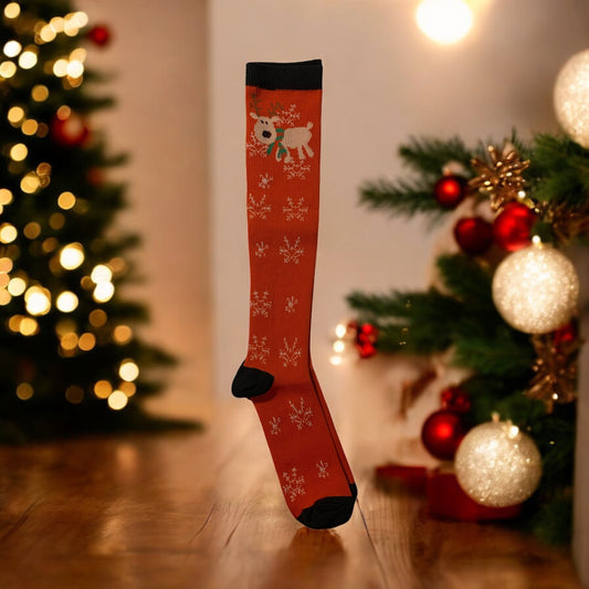 Christmas Light Below the Knee Closed Toe Compression Stockings, variety