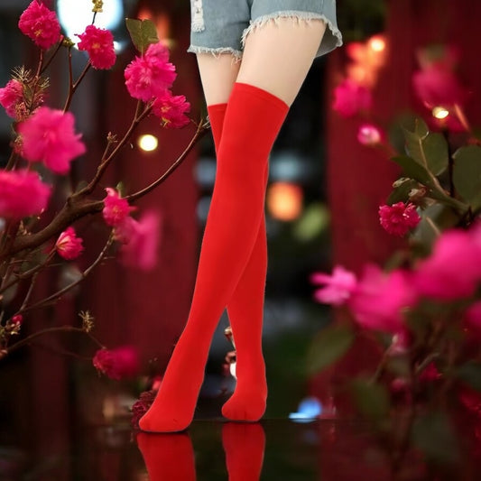 Thigh High Red Stockings