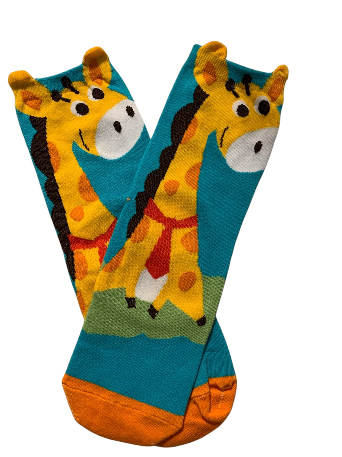 Giraffe Jungle Animal Fun Socks for Adults and Older Children Ages 12 plus