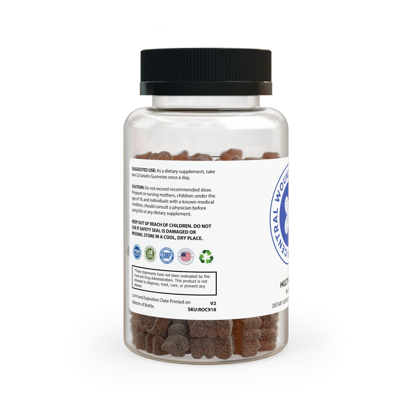 Wound Care Central Multivitamin Gummies for Adults (60 Gummies)