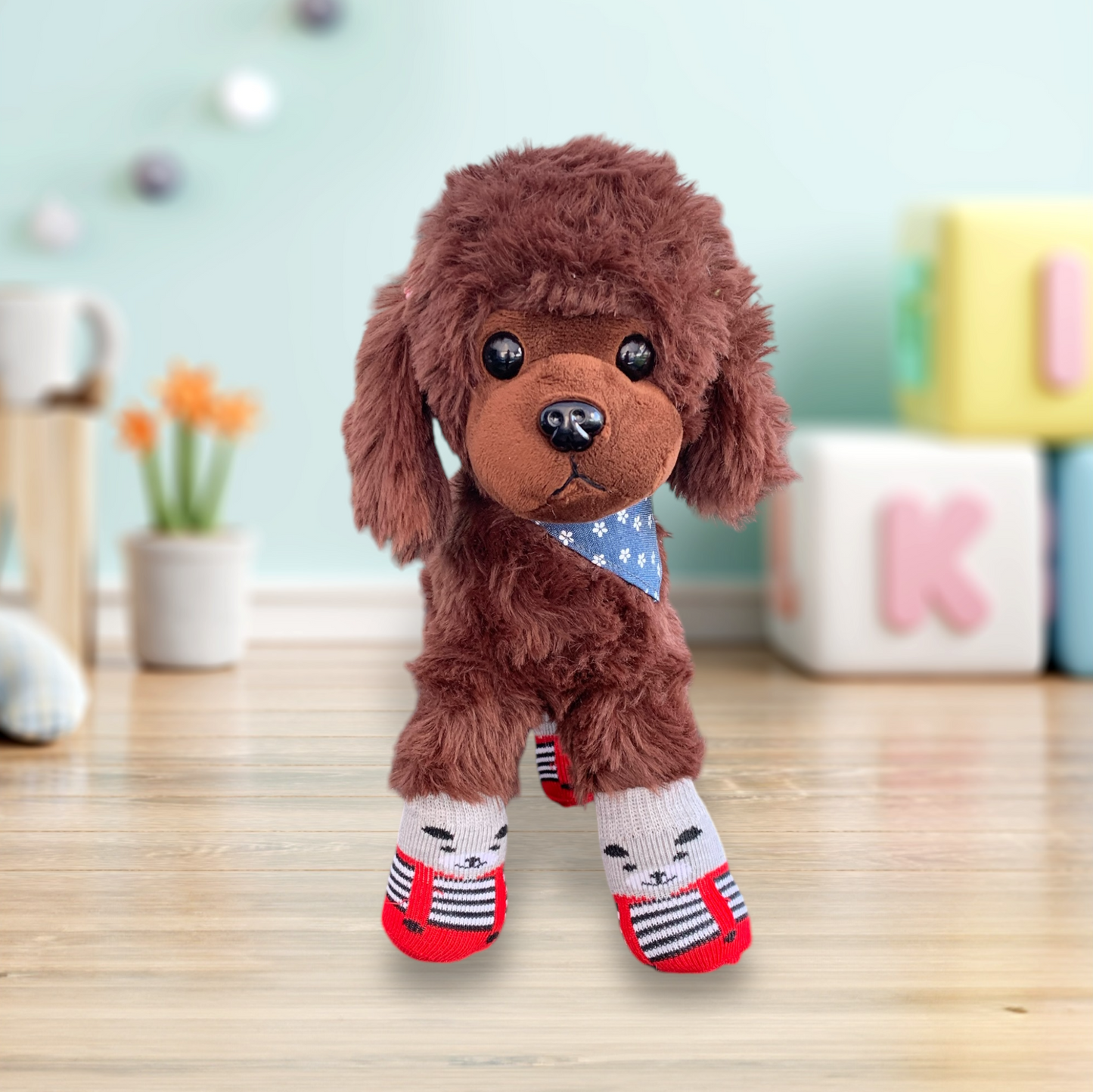 Dog Stuffed Animal with Socks