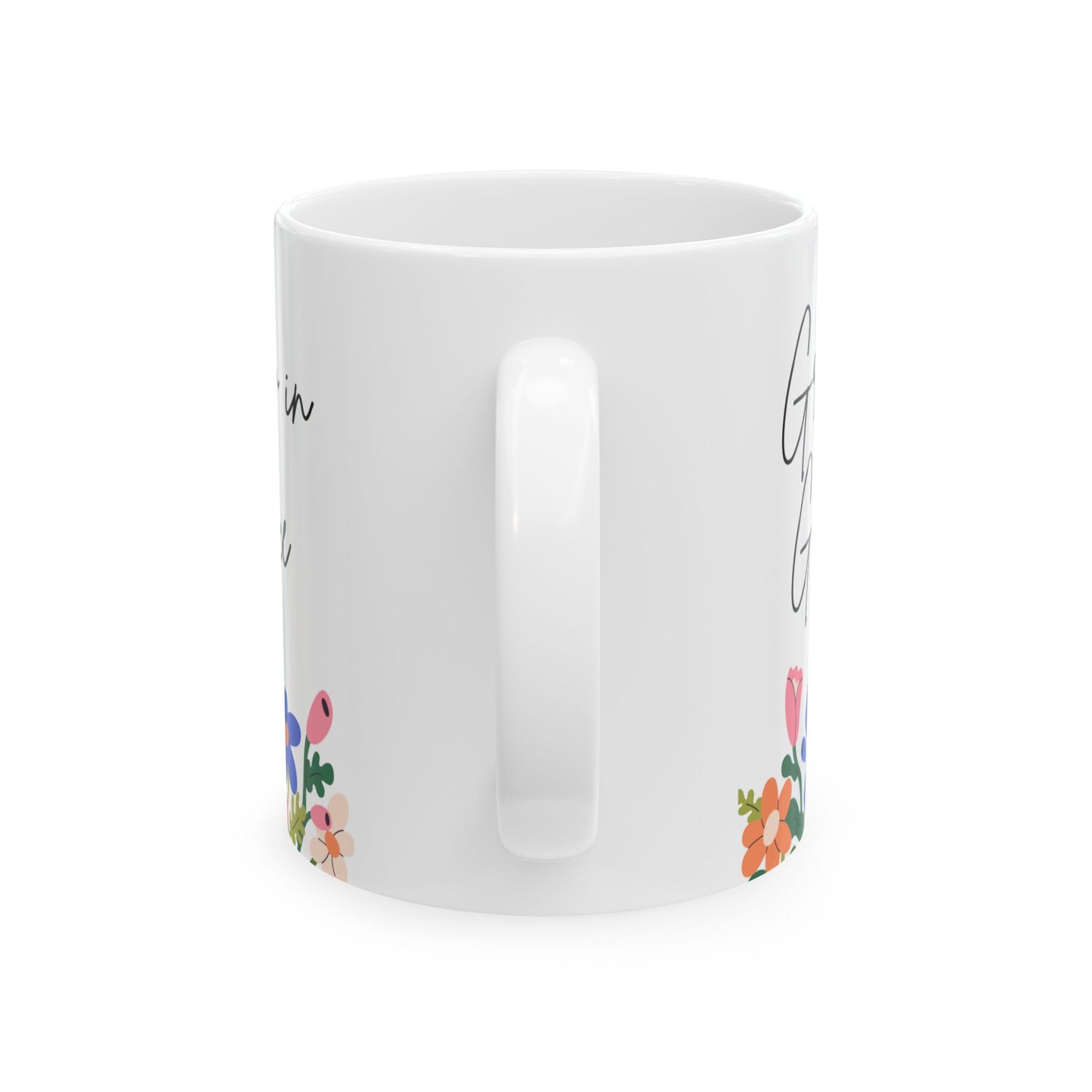 Grow in Grace Spring Flowers Ceramic Mug 11oz