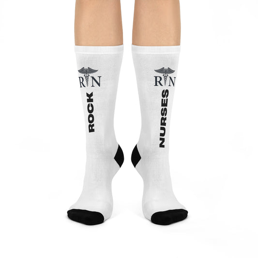 Nurses Rock RN Cushioned Crew Socks