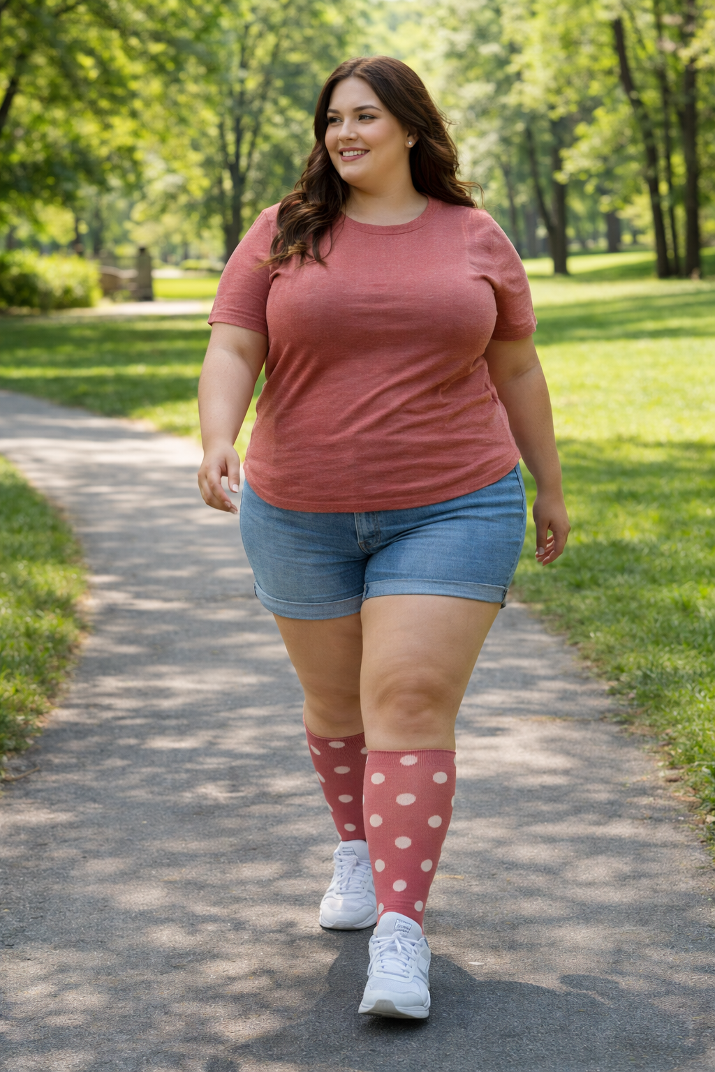 Pink Light Compression Bariatric Socks