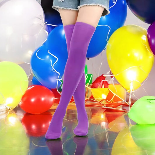 Thigh High Purple Stockings