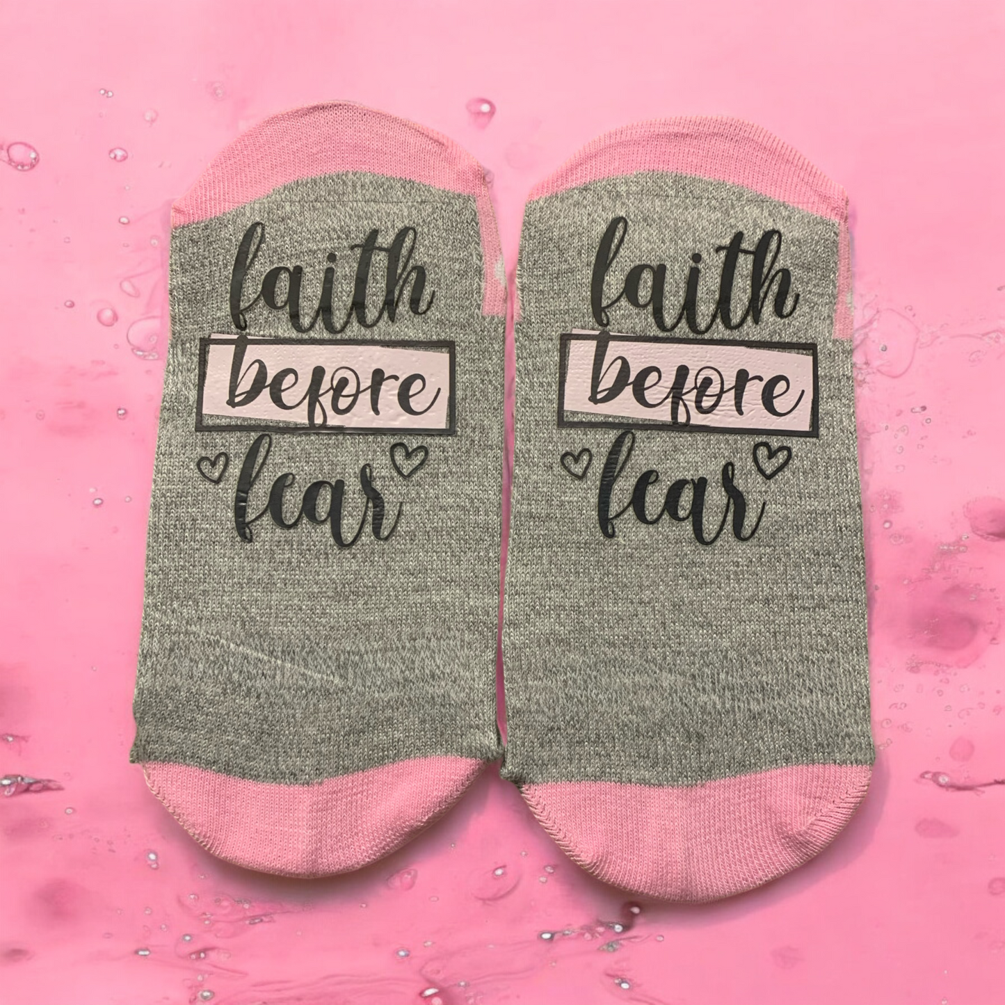 Faith Before Fear Ankle Socks