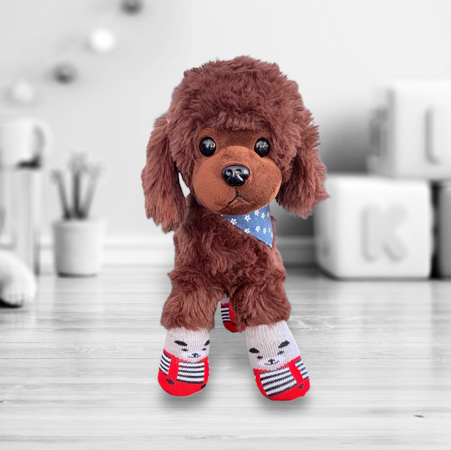 Dog Stuffed Animal with Socks