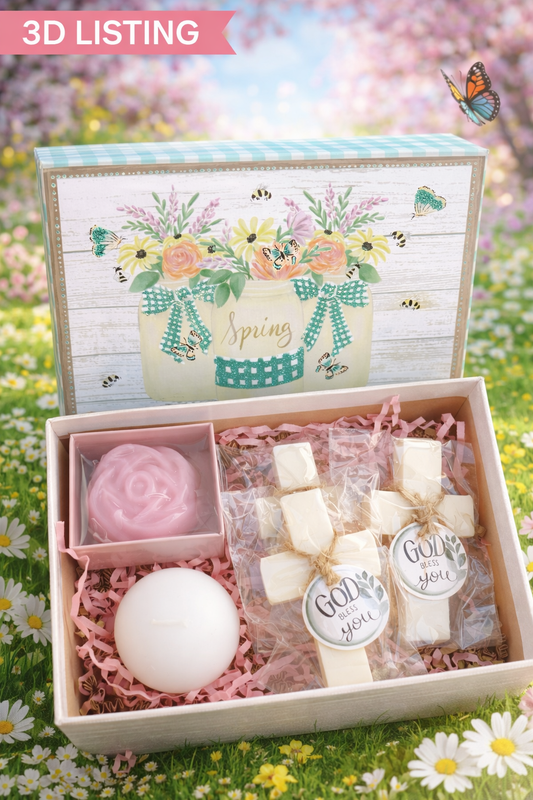 Cross Soap and Candle Gift Set