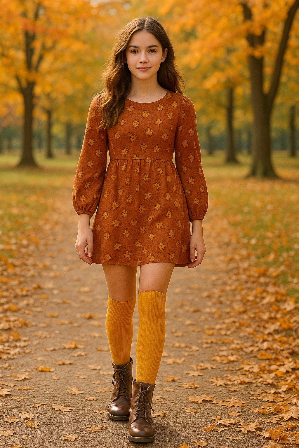 Orange Thigh High Socks