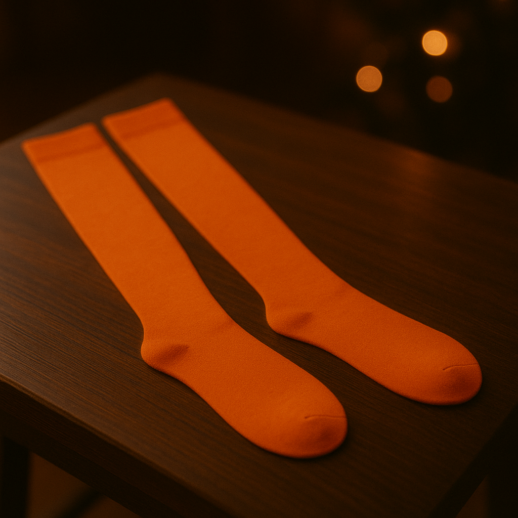 Orange Thigh High Socks